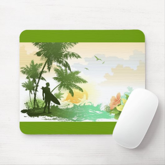 Surfer Theme Mousepad (Mit Mouse)