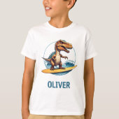 Surfer Trex Dinosaur T-Shirt (Vorderseite)