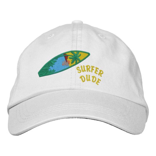 Surfer-Typ bestickte Hülle Bestickte Baseballkappe (Vorderseite)