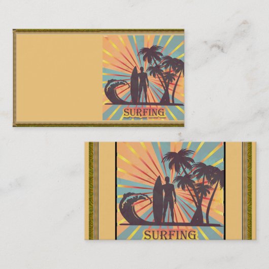 Surfer Typ Business Card Visitenkarte (Vorne/Hinten)