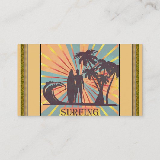 Surfer Typ Business Card Visitenkarte (Rückseite)