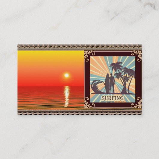 Surfer Typ Business Card Visitenkarte (Vorderseite)