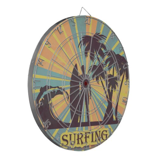 Surfer Typ Dart Board Dartscheibe (Vorderseite Links)