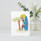Surfer Typ Die Hamptons Postkarte (Stehend Vorderseite)
