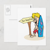 Surfer Typ Die Hamptons Postkarte (Vorne/Hinten)