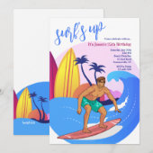 Surfer-Typ Einladung (Vorne/Hinten)