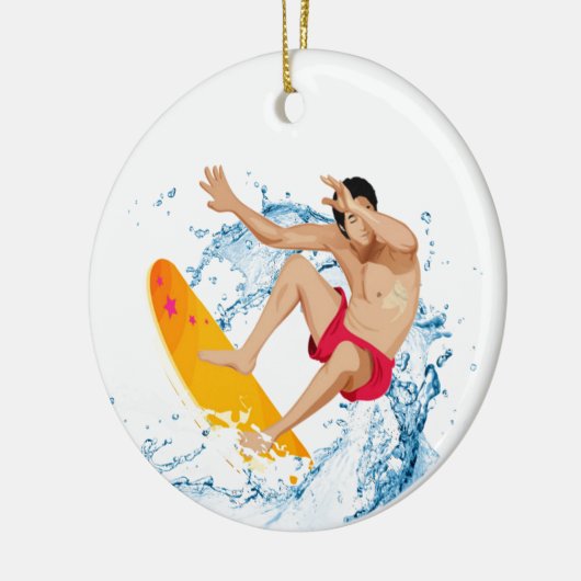 Surfer-Typ Keramik Ornament (Links)