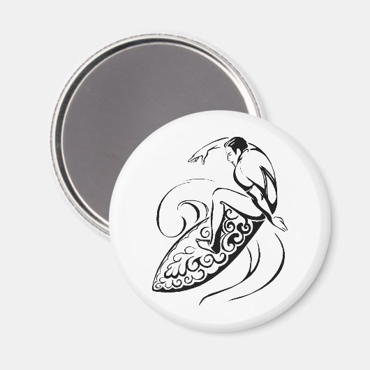 Surfer-Typ Magnet (Vorderseite/Rückseite)