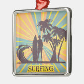 Surfer Typ Metal Ornament Aus Metall (Links)