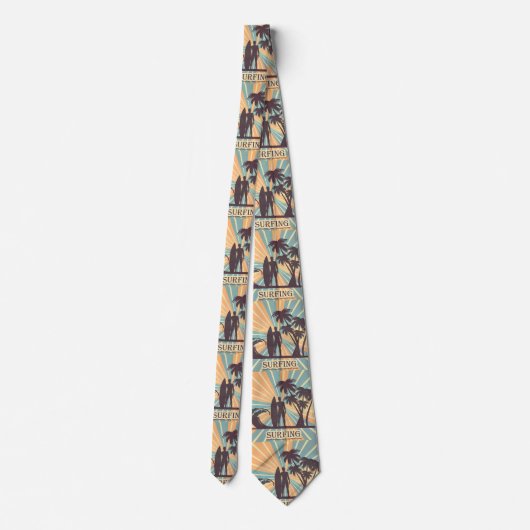 Surfer Typ Necktie Krawatte (Rückseite)