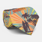 Surfer Typ Necktie Krawatte (Gerollt)