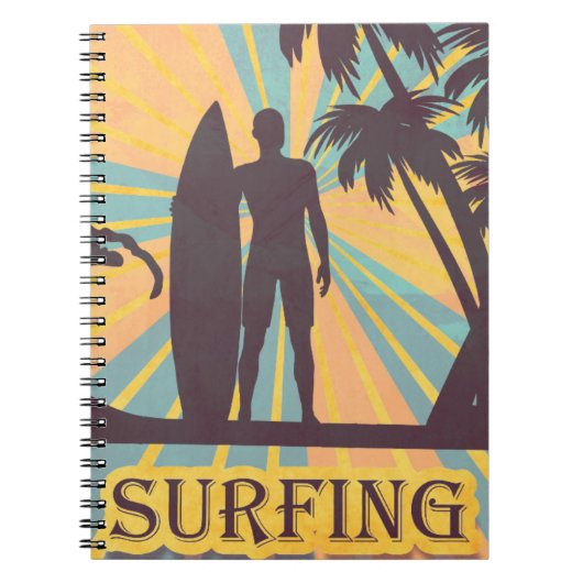Surfer Typ Notebook Notizblock (Vorderseite)