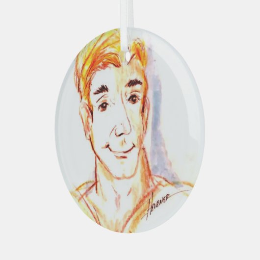 Surfer-Typ Ornament Aus Glas (Vorderseite links)