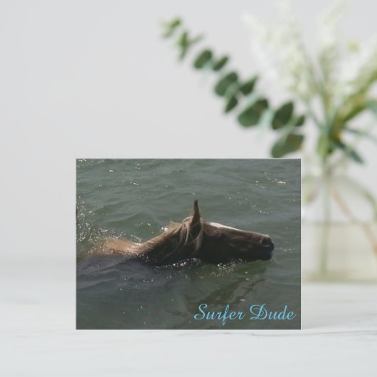 Surfer Typ Postkarte (Stehend Vorderseite)