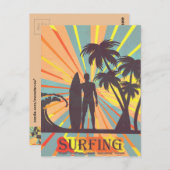 Surfer Typ Postkarte (Vorne/Hinten)