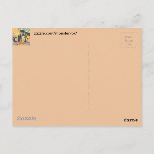 Surfer Typ Postkarte (Rückseite)