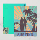 Surfer Typ Postkarte (Vorne/Hinten)