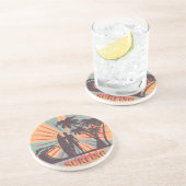 Surfer Typ Sandstone Untersetzer (Seite)