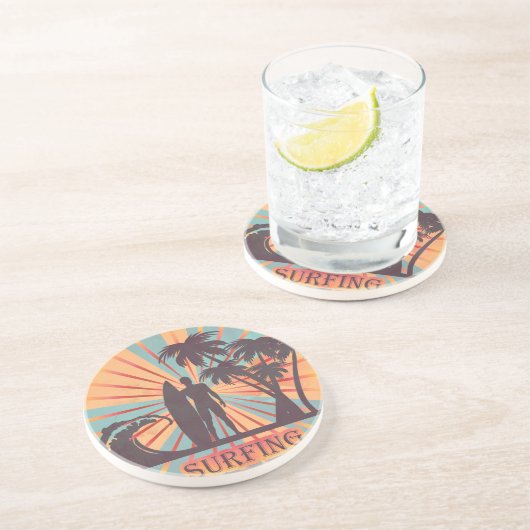 Surfer Typ Sandstone Untersetzer (Seite)