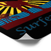 Surfer-Typ, Surfen Poster (Ecke)