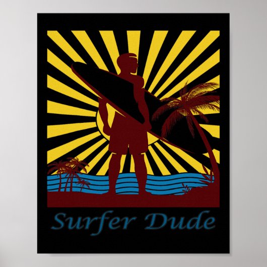 Surfer-Typ, Surfen Poster (Vorne)