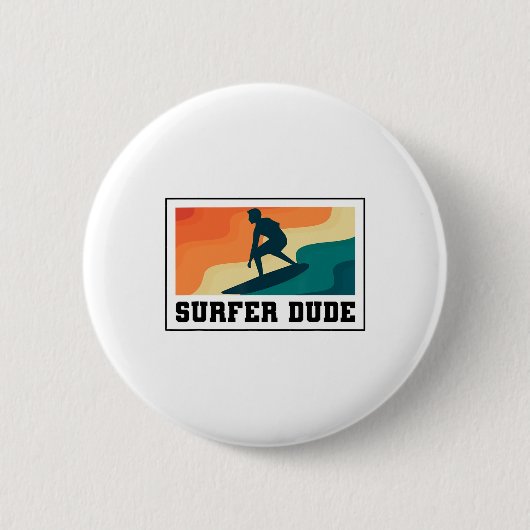 Surfer-Typ surft Button (Vorderseite)