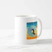 Surfer Typ Vintag Sunset Kaffeetasse (VorderseiteRechts)