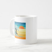 Surfer Typ Vintag Sunset Kaffeetasse (Vorderseite Links)