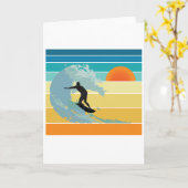 Surfer Typ Vintag Sunset Karte (Gelbe Blume)