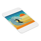 Surfer Typ Vintag Sunset Magnet (Rechte Seite)