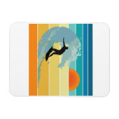Surfer Typ Vintag Sunset Magnet (Horizontal)
