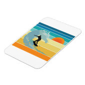 Surfer Typ Vintag Sunset Magnet (Linke Seite)