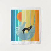 Surfer Typ Vintag Sunset Wandteppich (Vorderseite)