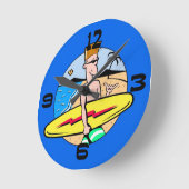 Surfer-Uhr Runde Wanduhr (Winkel)