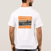 Surfer und Hund in der Farbe T-Shirt (Rückseite)