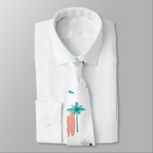 Surfer und Palmen Baummuster Krawatte (Gebunden)