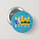 Surfer und Surfbretter Button (Vorne & Hinten)
