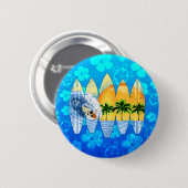Surfer und Surfbretter Button (Vorne & Hinten)