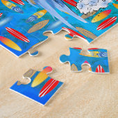 Surfer und Tiki Statue Puzzle (Seite)