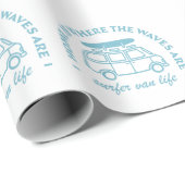 Surfer van life camper van quotes geschenkpapier (Rolleneckpunkt)