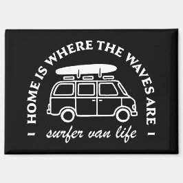 Surfer van life trip surf lover quotes magnet