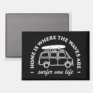 Surfer van life trip surf lover quotes magnet