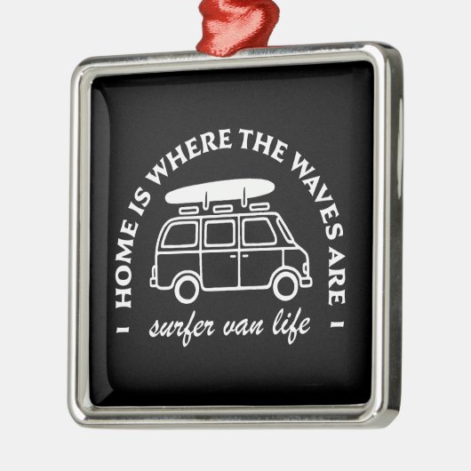 Surfer van life trip surf lover quotes ornament aus metall (Links)