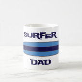 Surfer-Vater-Blau Kaffeetasse (Mittel)