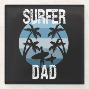Surfer-Vater Glasuntersetzer