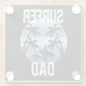 Surfer-Vater Glasuntersetzer (Rückseite)