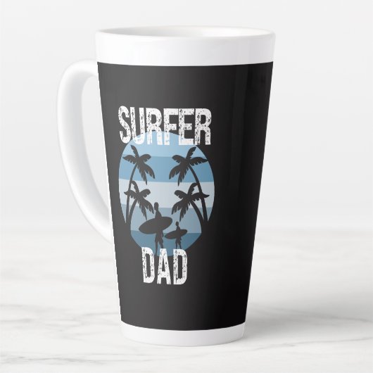 Surfer-Vater Milchtasse (Linke Ecke)