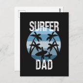 Surfer-Vater Postkarte (Vorne/Hinten)