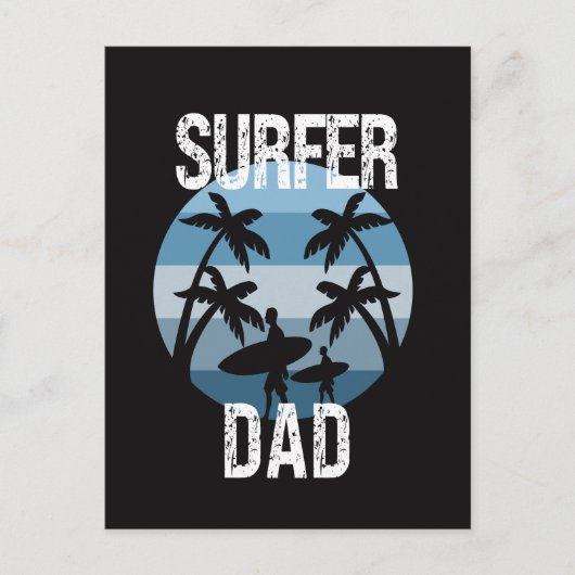 Surfer-Vater Postkarte (Vorderseite)