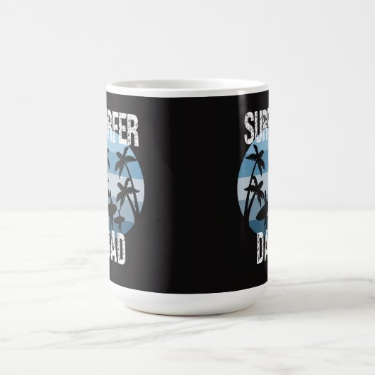 Surfer-Vater-Sticker Kaffeetasse (Mittel)
